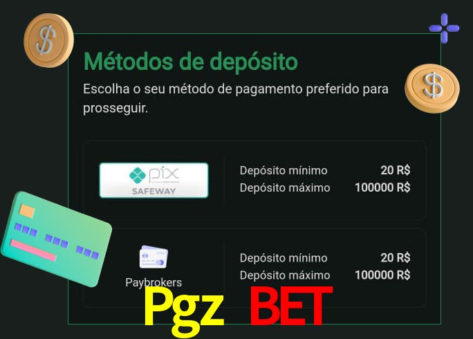 O cassino Pgz Bet oferece uma grande variedade de métodos de pagamento